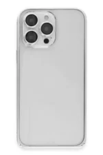 Joko Apple iPhone 15 Pro Max Metal Bumper Mat Kapak - Gümüş - Görsel 2