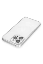 Joko Apple iPhone 15 Pro Max Metal Bumper Mat Kapak - Gümüş - Görsel 4