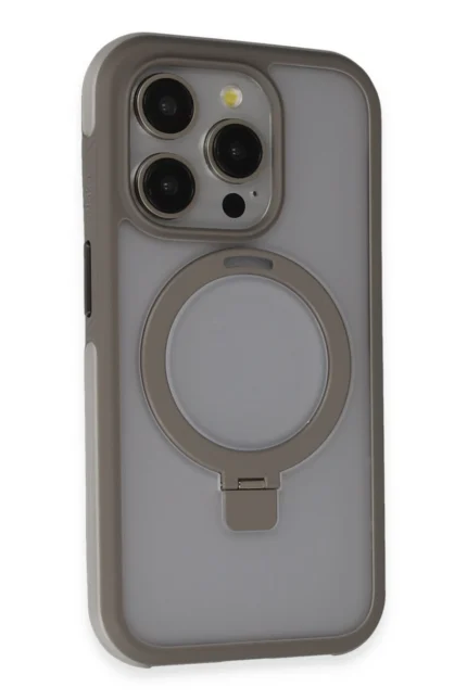 Joko Apple iPhone 15 Pro Max Zorda Airbag Magsafe Standlı Kapak - Titan Gri