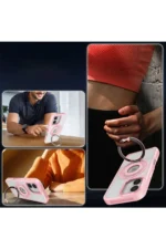 Joko Apple iPhone 16 Banza Magsafe Standlı Kapak - Pembe - Görsel 3