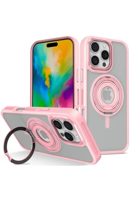 Joko Apple iPhone 16 Pro Max Banza Magsafe Standlı Kapak - Pembe