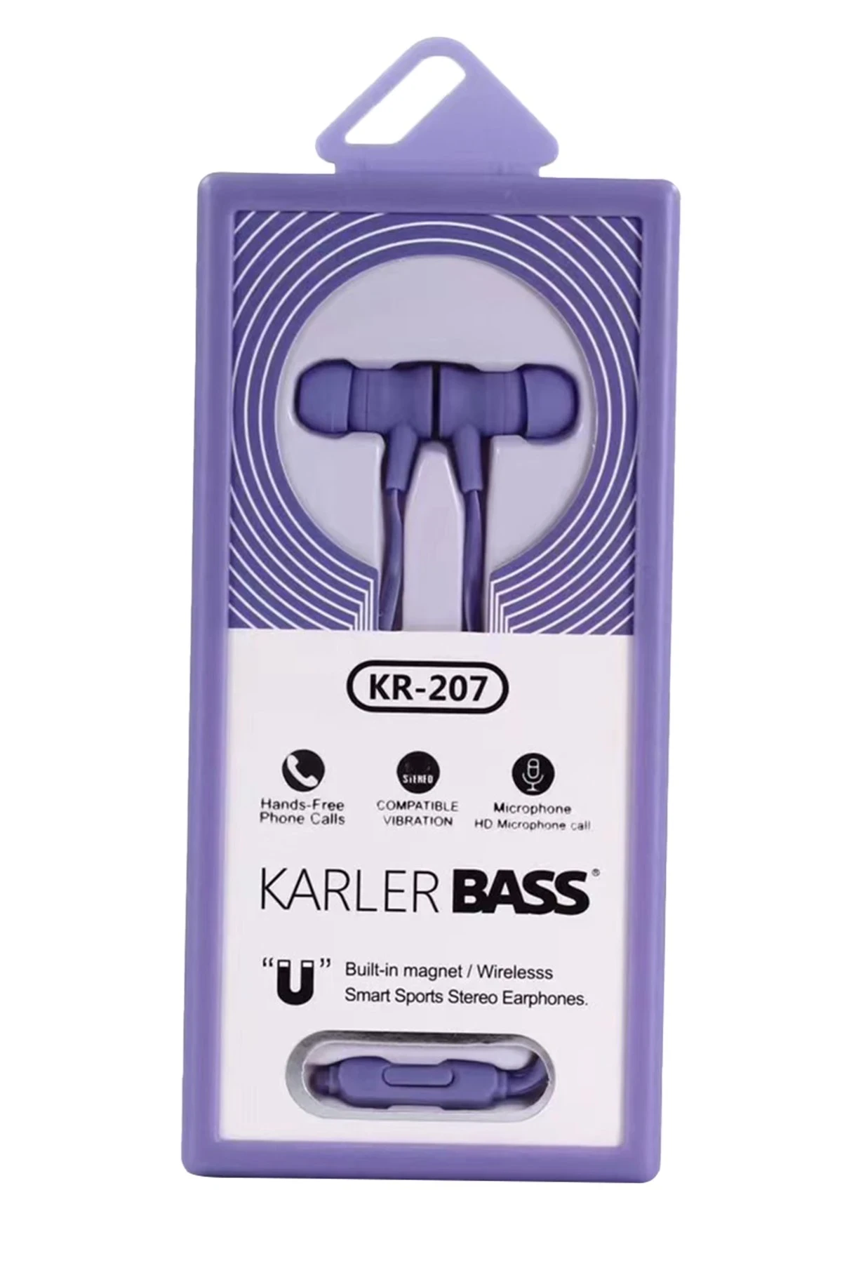 karler-bass-kr-207-miknatisli-kablolu-kulaklik-mor-default Karler Bass KR-207 Mıknatıslı Kablolu Kulaklık - Mor - Görsel 1
