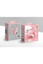 Karler Bass STN28 Kablosuz Kedi Kulaklık - Pembe - Görsel 2