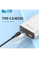 Konfulon A6Q 22.5W Usb 3.0 ve 20W Type-C Çıkışlı 10.000 mAh PD Powerbank - Siyah - Görsel 7