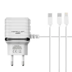 Konfulon C33 Hızlı Şarj Cihazı 3in1 (Dahili Lightning Kablo iphone Uyumlulu)