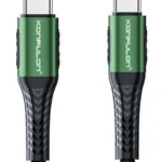 Konfulon DC43 Type-C to Type-C 1M Örgü 60W Hızlı Şarj Kablo - Yeşil