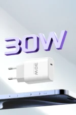 Joko JK89 30W Type-C Çıkışlı Ekstra DC67 1M Type-C to Type-C Kablolu PD Şarj Cihazı - Beyaz - Görsel 2