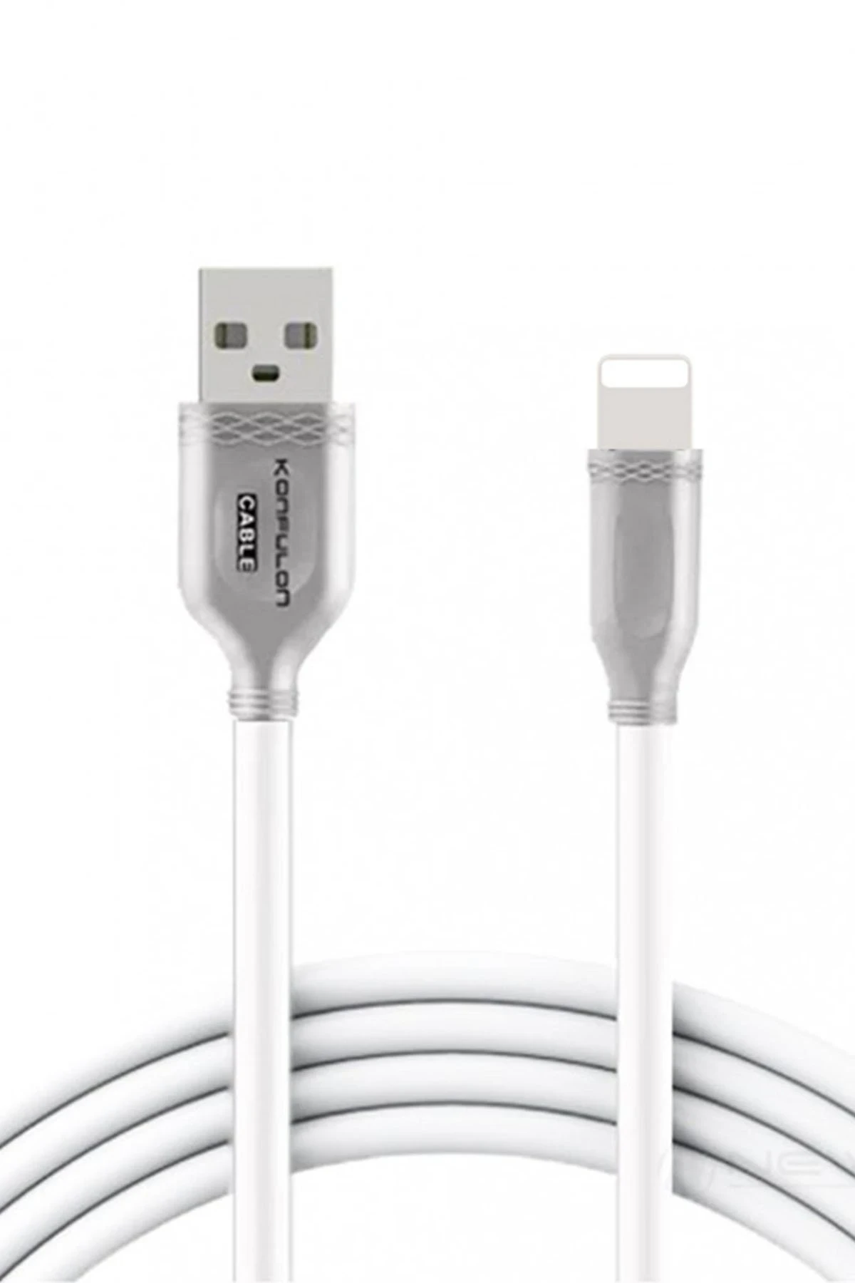 konfulon-s48-lightning-kablo-iphone-uyumlu-1m-3a-beyaz-default Konfulon S48 Lightning Kablo iphone Uyumlu 1M 3A - Beyaz - Görsel 1