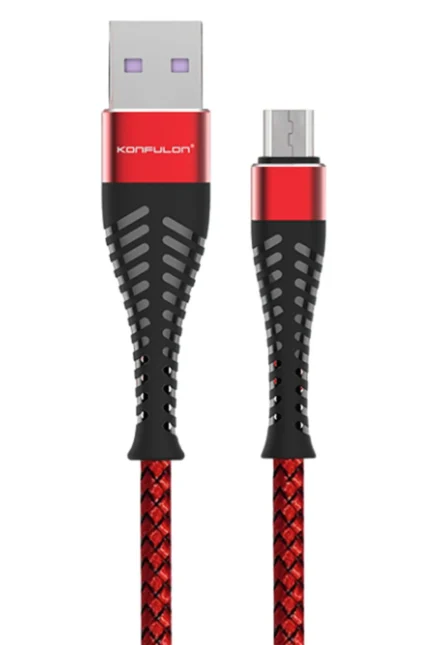 Konfulon S61 Micro USB Kablo 1.2M 2.1A - Kırmızı