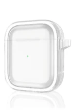 Movenchy Apple Airpods 4 (4.nesil) Shiny Şeffaf Kılıf - Beyaz