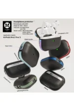 Movenchy Apple Airpods Pro 2 (2.nesil) MO-A8 Armor Kılıf - Sierra Blue - Görsel 2