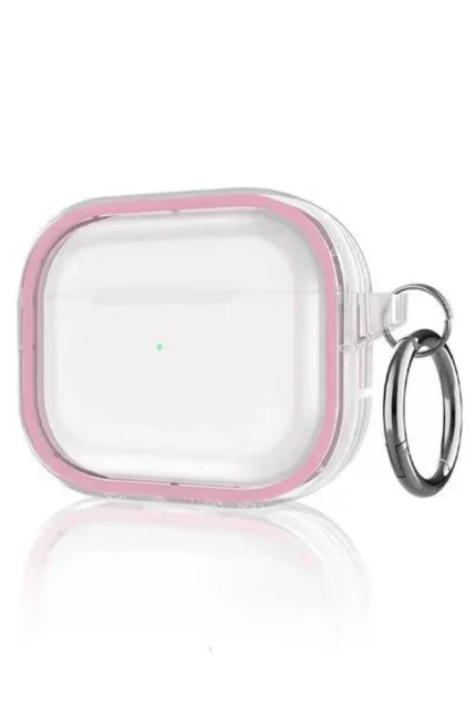 Movenchy Apple Airpods Pro 2 (2.nesil) Shiny Şeffaf Kılıf - Pembe