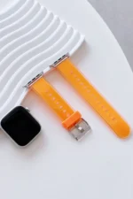 Movenchy Apple Watch 38mm Jelly Silikon Kordon - Turuncu - Görsel 2