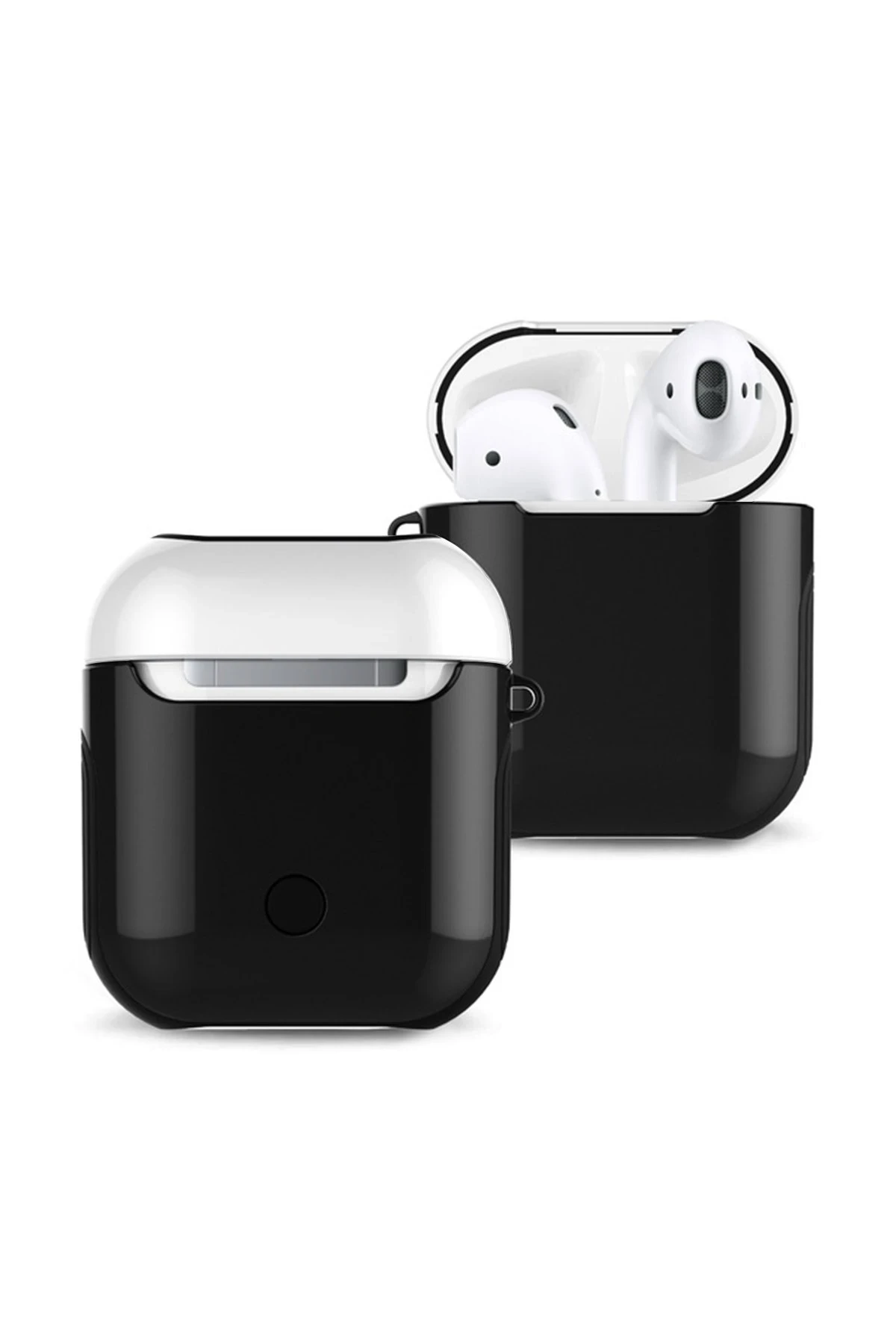 newface-airpods-2-2nesil-3in1-kilif-siyah-beyaz-default Uray store Apple Airpods 2 (2.nesil) 3in1 Kılıf - Siyah-Beyaz - Görsel 1
