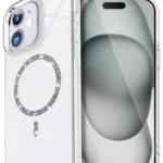Uray store Apple iPhone 12 Live Diamond Magsafe Kapak - Şeffaf