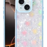 Uray store Apple iPhone 14 Lumi Desenli Kapak - Mavi