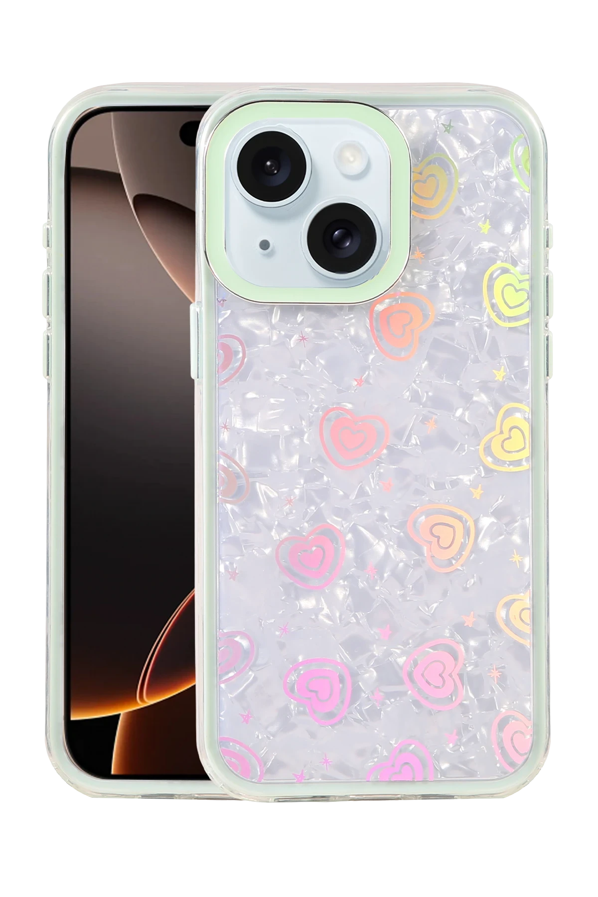 newface-apple-iphone-15-lumi-desenli-kapak-acik-mavi-default Uray store Apple iPhone 15 Lumi Desenli Kapak - Yeşil - Görsel 1