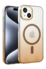 Uray store Apple iPhone 15 Plus Glossy Magsafe Kapak - Çöl Titanyum