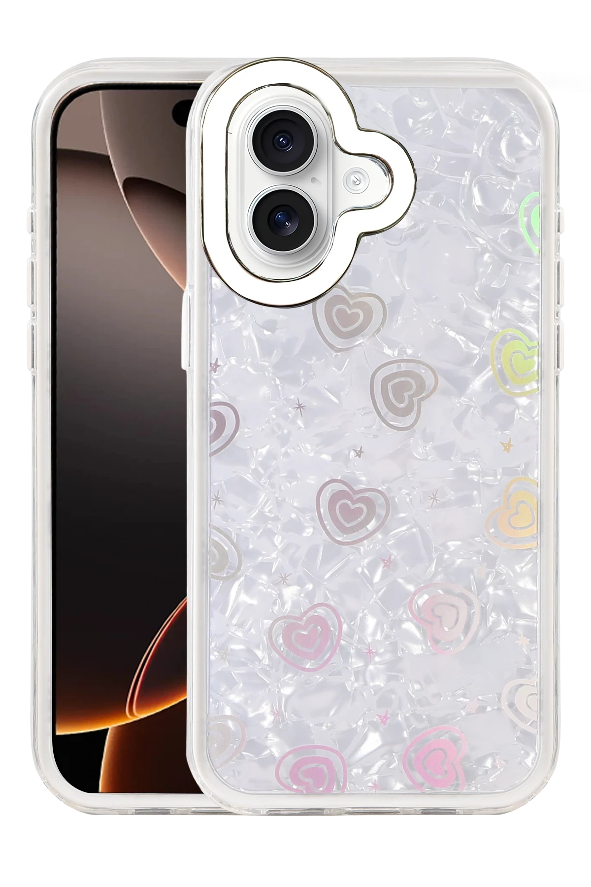 newface-apple-iphone-16-lumi-desenli-kapak-beyaz-default Uray store Apple iPhone 16 Lumi Desenli Kapak - Beyaz - Görsel 1