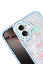Uray store Apple iPhone 16 Lumi Desenli Kapak - Mavi - Görsel 2