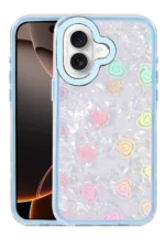 Uray store Apple iPhone 16 Lumi Desenli Kapak - Mavi