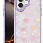 Uray store Apple iPhone 16 Lumi Desenli Kapak - Mor