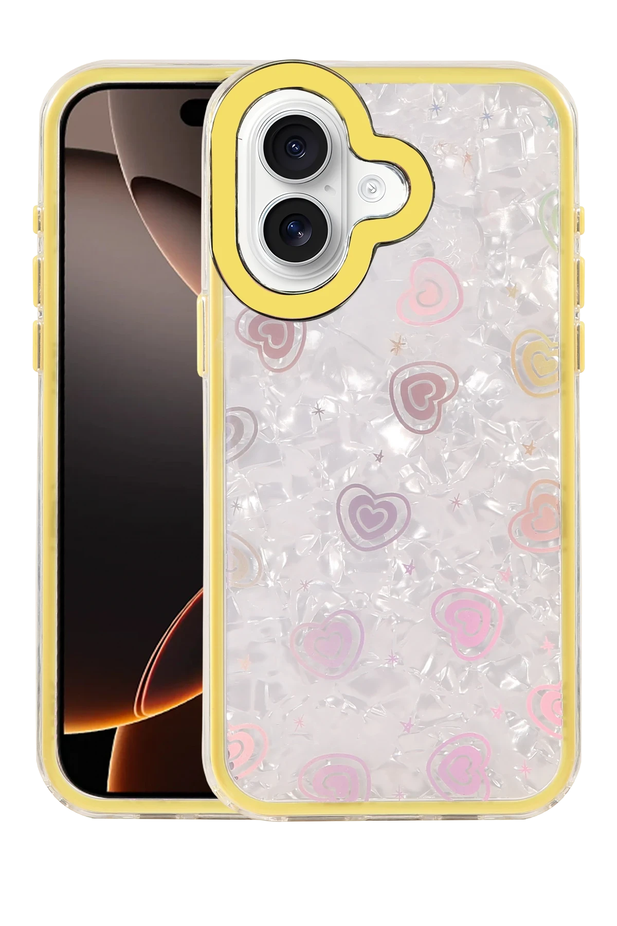 newface-apple-iphone-16-lumi-desenli-kapak-sari-default Uray store Apple iPhone 16 Lumi Desenli Kapak - Sarı - Görsel 1