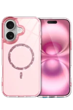 Uray store Apple iPhone 16 Plus Live Diamond Magsafe Kapak - Pembe