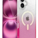 Uray store Apple iPhone 16 Pummel Shiny Magsafe Kapak - Pembe