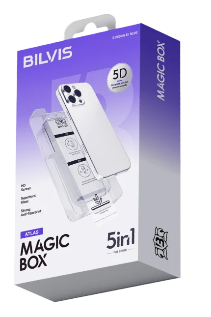 Uray store Apple iPhone 17 Bilvis 5in1 3D Magic Cam Ekran Koruyucu - Siyah