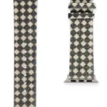 Uray store Apple Watch 38mm Karo Motif Kordon - Siyah
