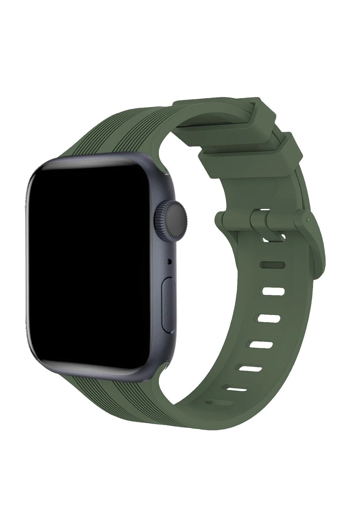 newface-apple-watch-38mm-kr408-cizgili-silikon-kordon-koyu-yesil-default Uray store Apple Watch 38mm KR408 Çizgili Silikon Kordon - Koyu Yeşil - Görsel 1