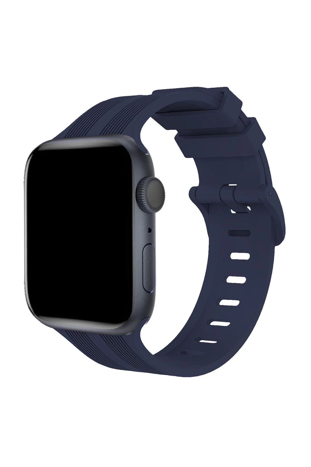 newface-apple-watch-38mm-kr408-cizgili-silikon-kordon-lacivert-default Uray store Apple Watch 38mm KR408 Çizgili Silikon Kordon - Lacivert - Görsel 1