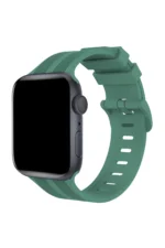 Uray store Apple Watch 38mm KR408 Çizgili Silikon Kordon - Yeşil