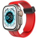 Uray store Apple Watch 38mm KR412 Elegance Stylısh Kordon - Kırmızı