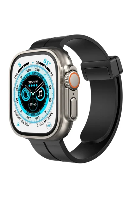 Uray store Apple Watch 38mm KR412 Elegance Stylısh Kordon - Siyah