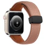 Uray store Apple Watch 38mm KR414 Daks Deri Kordon - Kahverengi