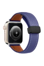 Uray store Apple Watch 38mm KR414 Daks Deri Kordon - Lacivert