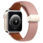 Uray store Apple Watch 38mm KR414 Daks Deri Kordon - Pembe