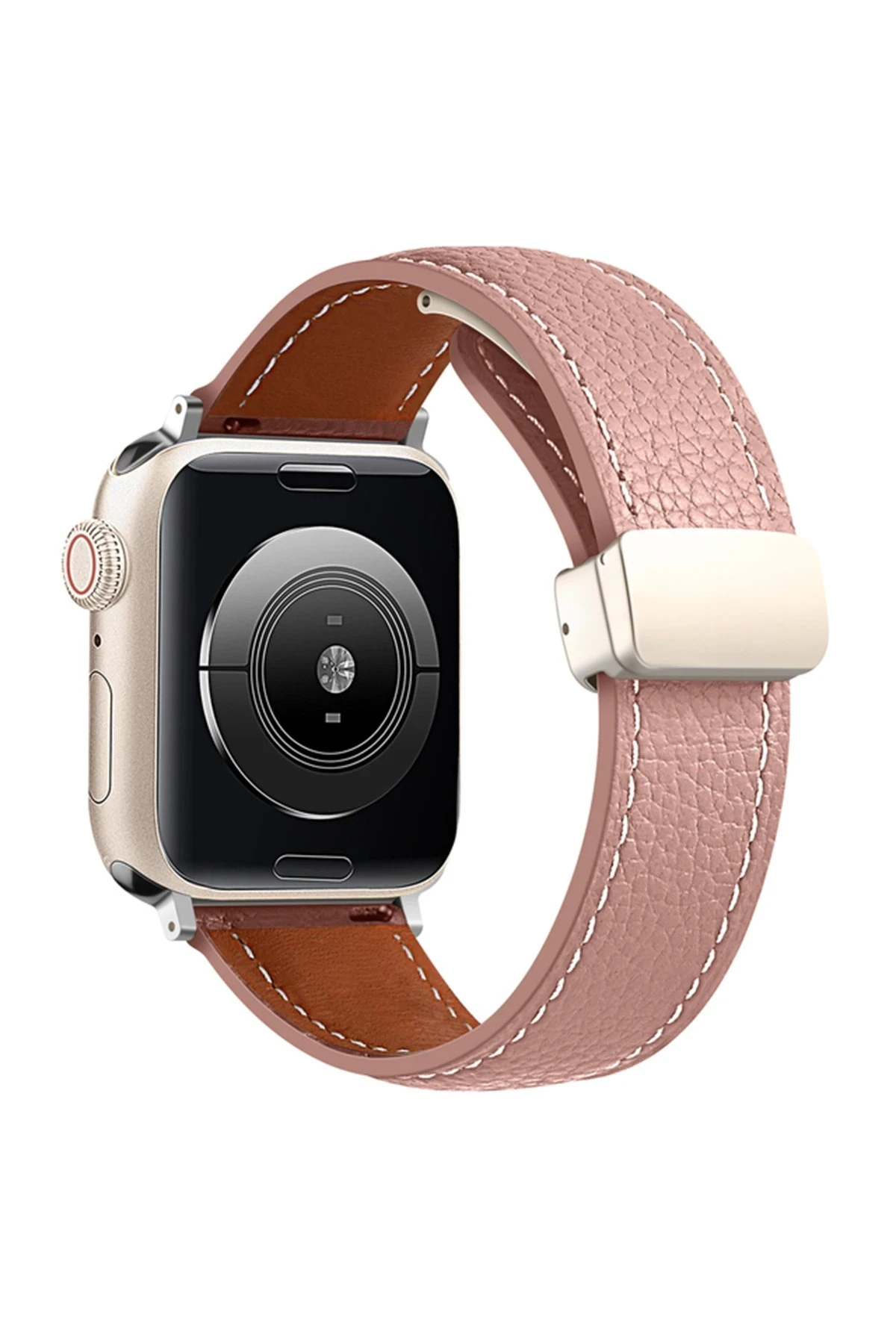 newface-apple-watch-38mm-kr414-daks-deri-kordon-pembe-default Uray store Apple Watch 38mm KR414 Daks Deri Kordon - Pembe - Görsel 1