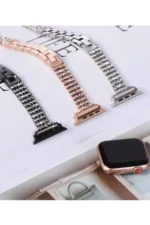 Uray store Apple Watch 38mm Live Taşlı Kordon - Gümüş - Görsel 3