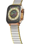 Uray store Apple Watch 38mm Made Metal Kordon - Gümüş-Gold
