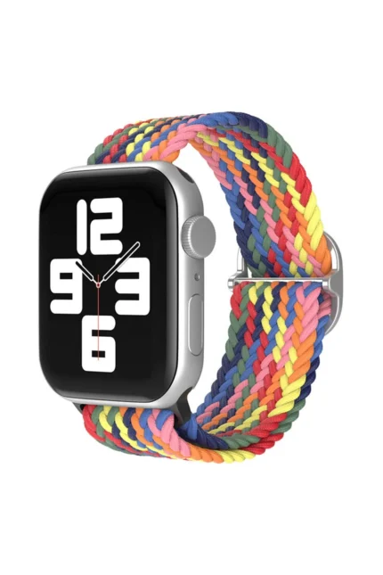 Uray store Apple Watch 38mm Star Kordon - Siyah-Kırmızı-Sarı