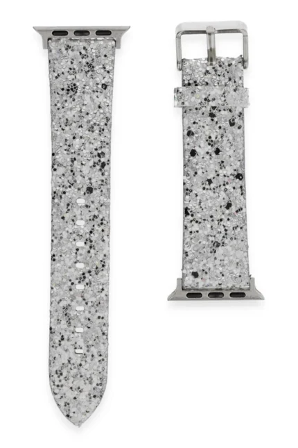 Uray store Apple Watch 38mm Starry Taşlı Kordon - Gümüş