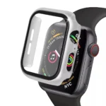 Uray store Apple Watch 40mm Camlı Kasa Ekran Koruyucu - Gümüş