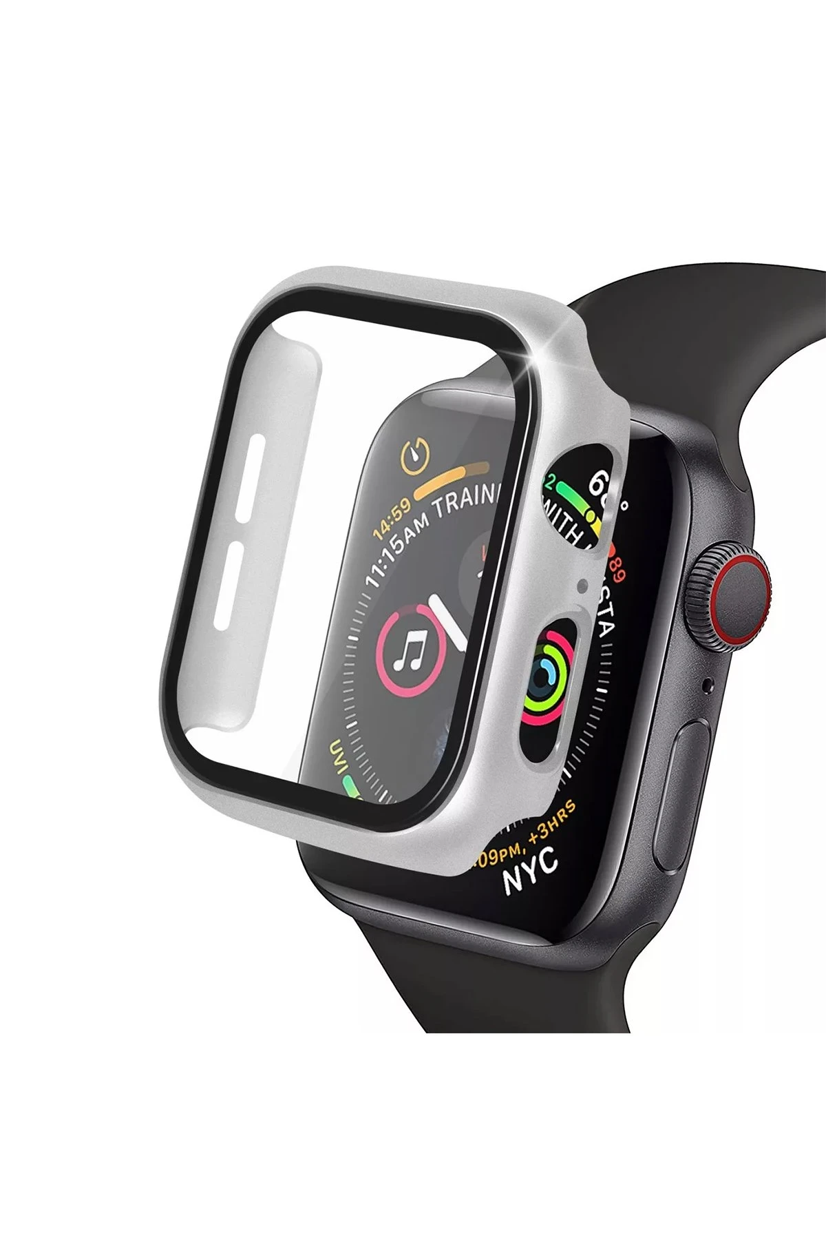 newface-apple-watch-40mm-camli-kasa-ekran-koruyucu-gumus-default Uray store Apple Watch 40mm Camlı Kasa Ekran Koruyucu - Gümüş - Görsel 1