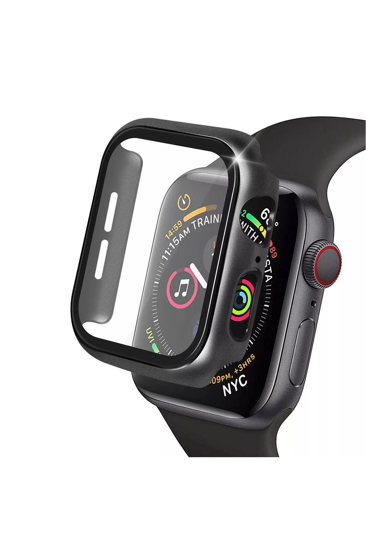 newface-apple-watch-40mm-camli-kasa-ekran-koruyucu-siyah-default Uray store Apple Watch 40mm Camlı Kasa Ekran Koruyucu - Siyah - Görsel 1