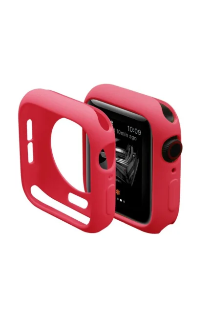 Uray store Apple Watch 40mm Silikon Alt Kasa - Kırmızı