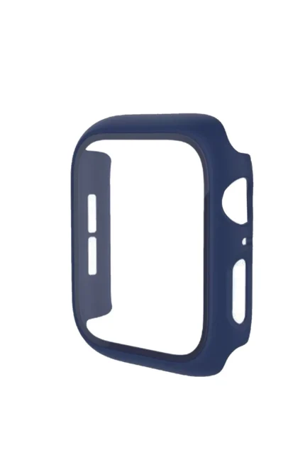 Uray store Apple Watch 41mm Camlı Kasa Ekran Koruyucu - Mavi