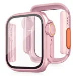 Uray store Apple Watch 41mm Watch 49mm Kasa Dönüştürücü ve Ekran Koruyucu - Rose Gold